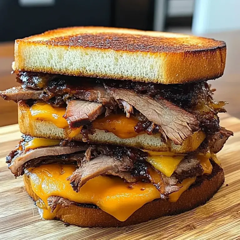 BBQ Brisket Melts Sandwich