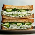 Cucumber and Herb Cream Cheese Sandwich