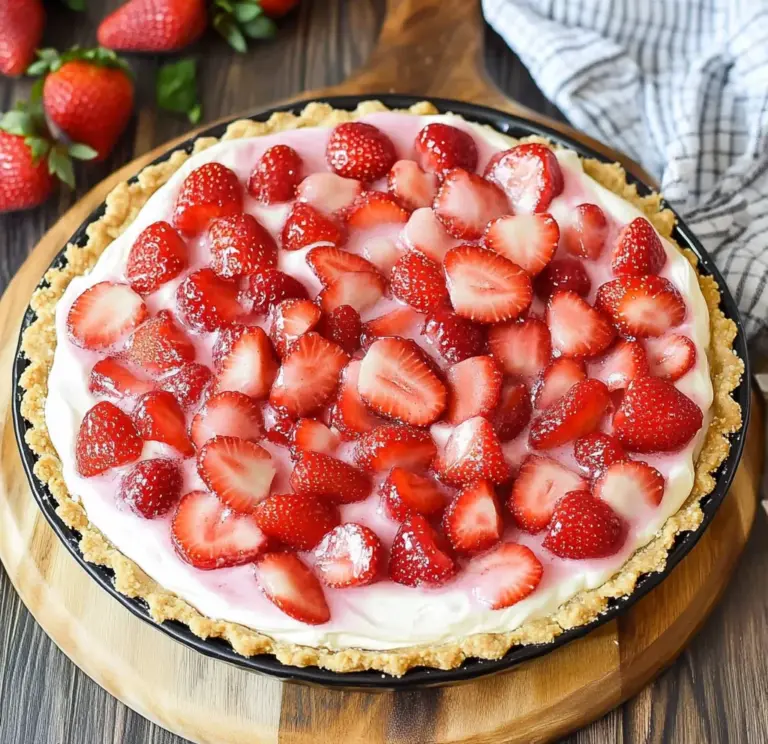 No-Bake Strawberry Cream Cheese Pie