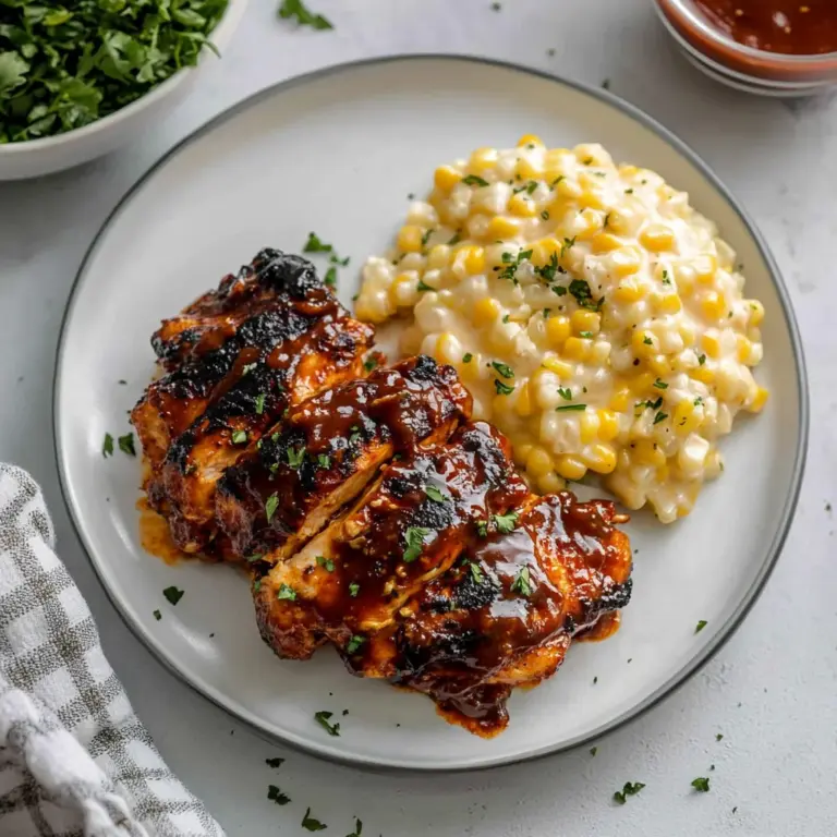 Chipotle BBQ Chicken with Creamed Corn