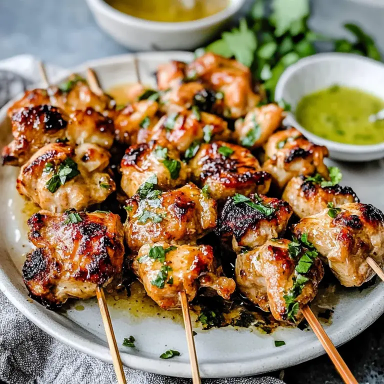 Honey Garlic Chicken Skewers