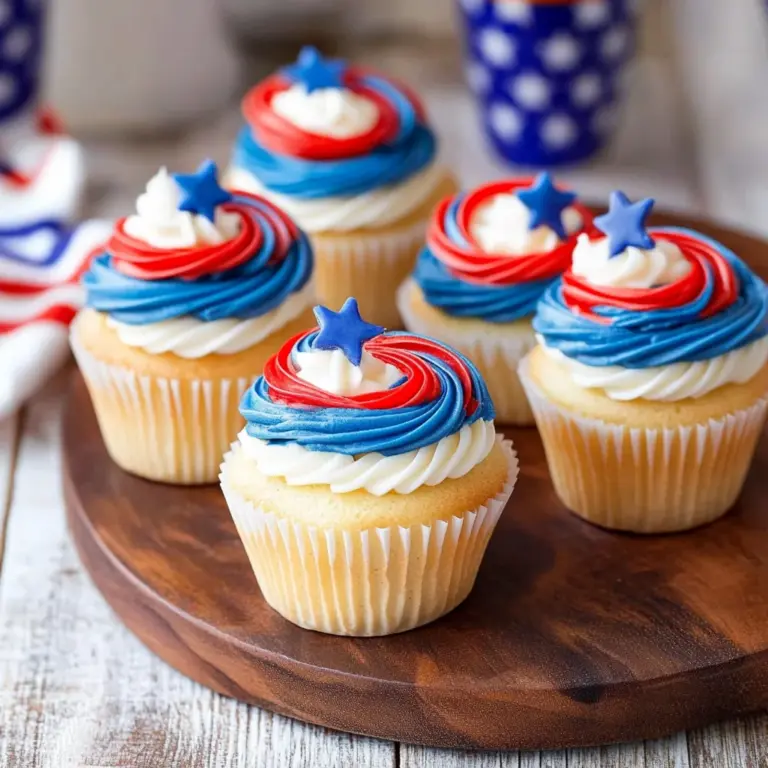 July 4th White Chocolate Cupcakes Recipe