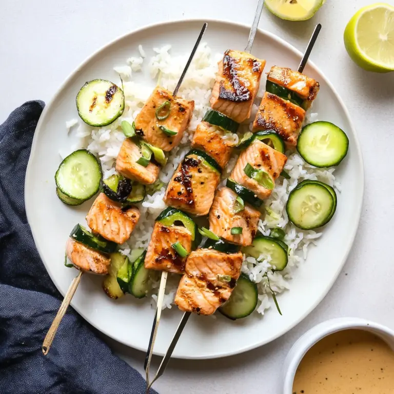 Miso Salmon Skewers