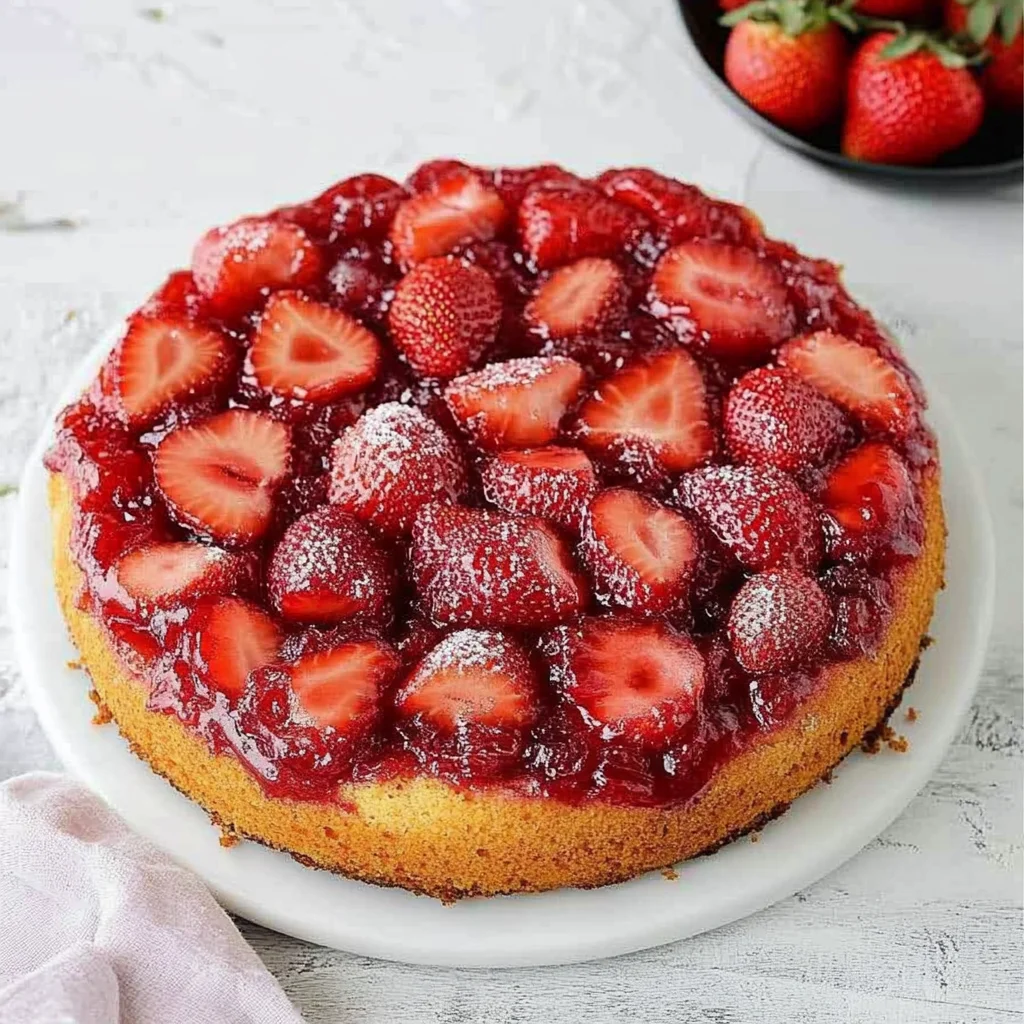 Traditional Strawberry Upside Down Cake