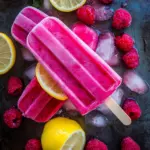 3-Ingredient Keto Raspberry Lemon Popsicles