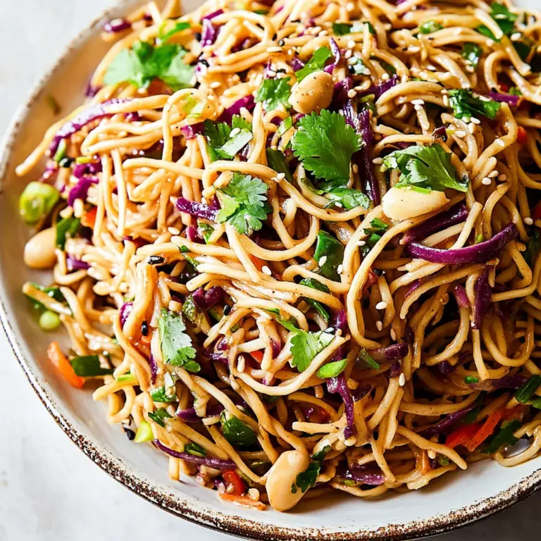 Asian Noodle Salad in Peanut Dressing