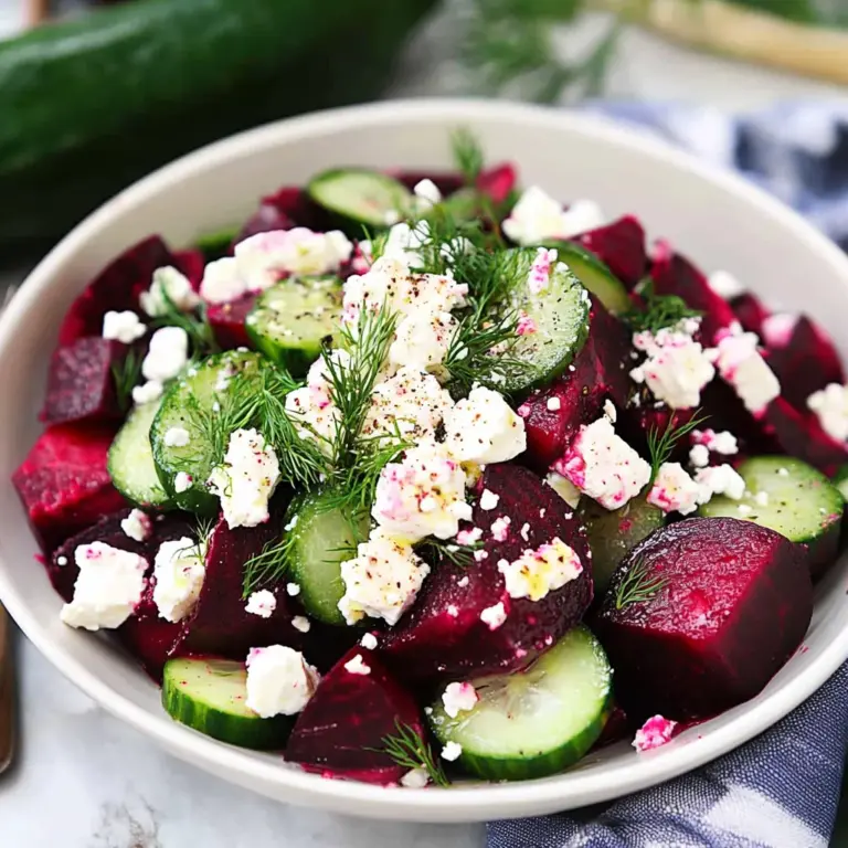Beet Salad with Feta, Cucumbers, and Dill