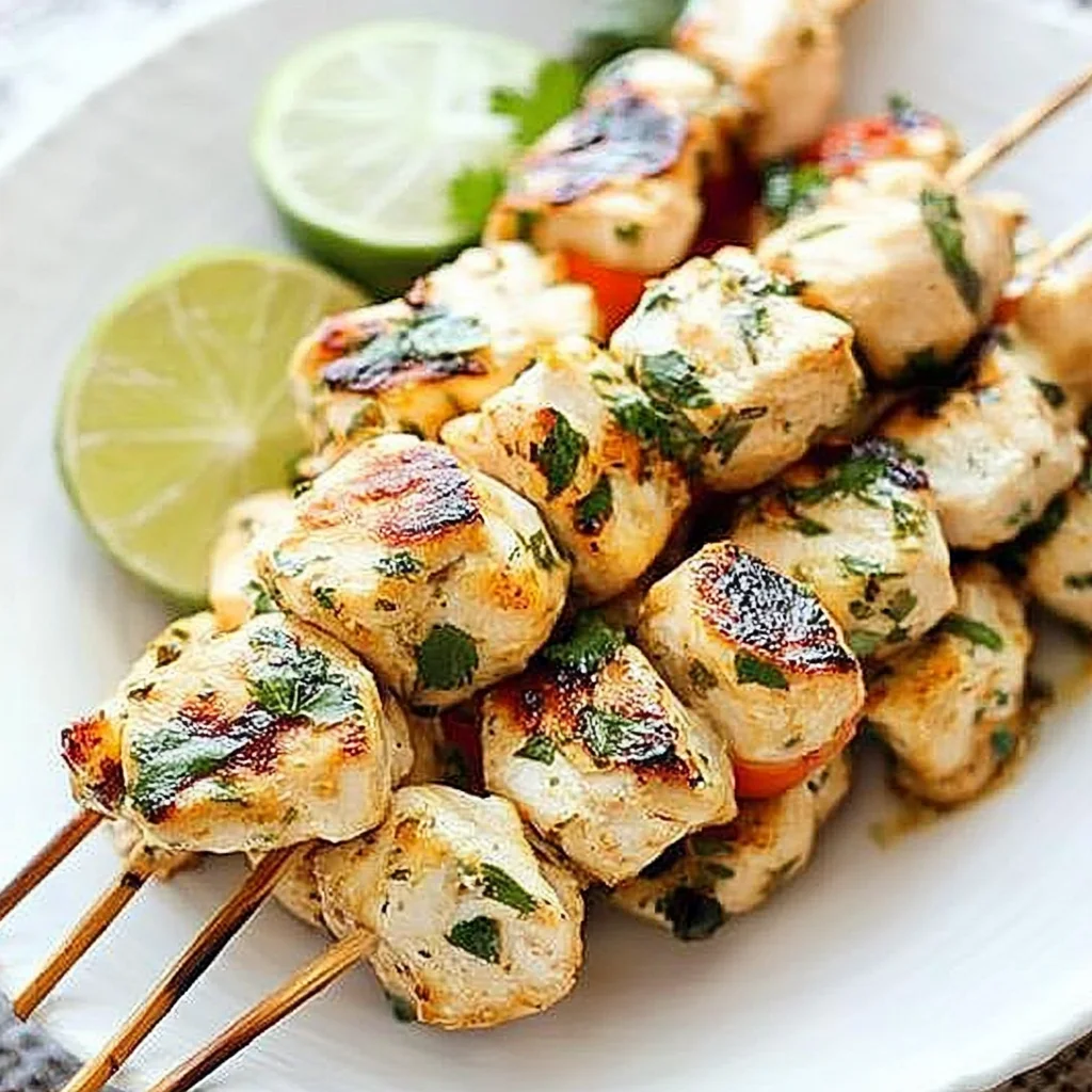 Cilantro Lime Chicken Kebab
