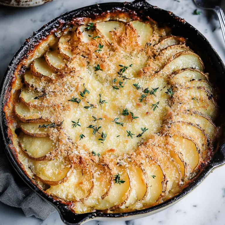 Crispy Parmesan and Gruyère Potato Gratin