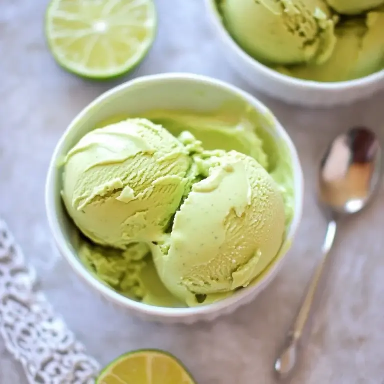 Key Lime Avocado Vegan Ice Cream