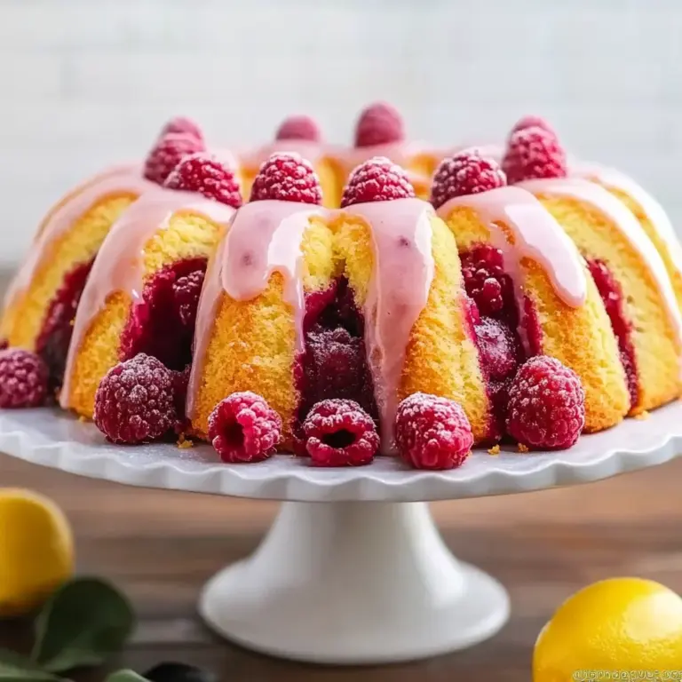 Lemon Raspberry Bundt Cake