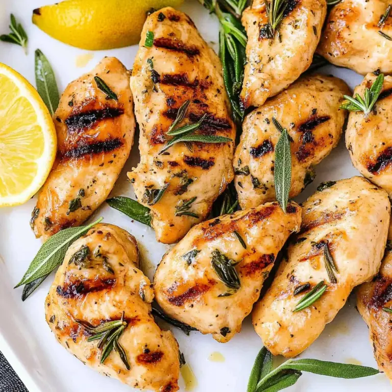 Lemon Rosemary Grilled Chicken Tenders