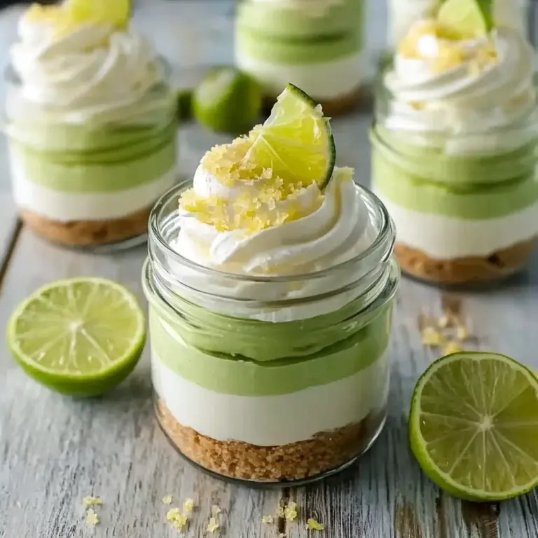 No Bake Key Lime Cheesecakes in a Jar