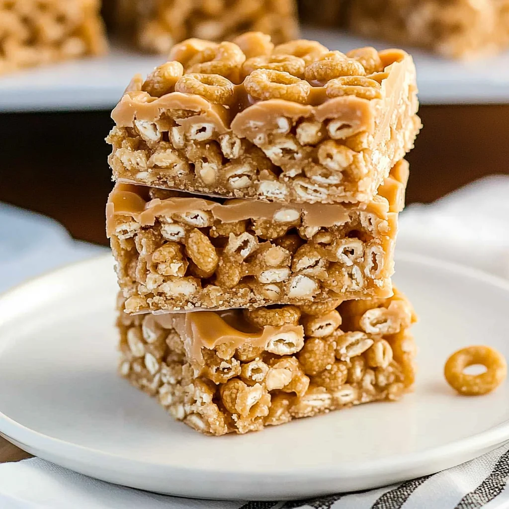 No Bake Peanut Butter Cheerio Bars