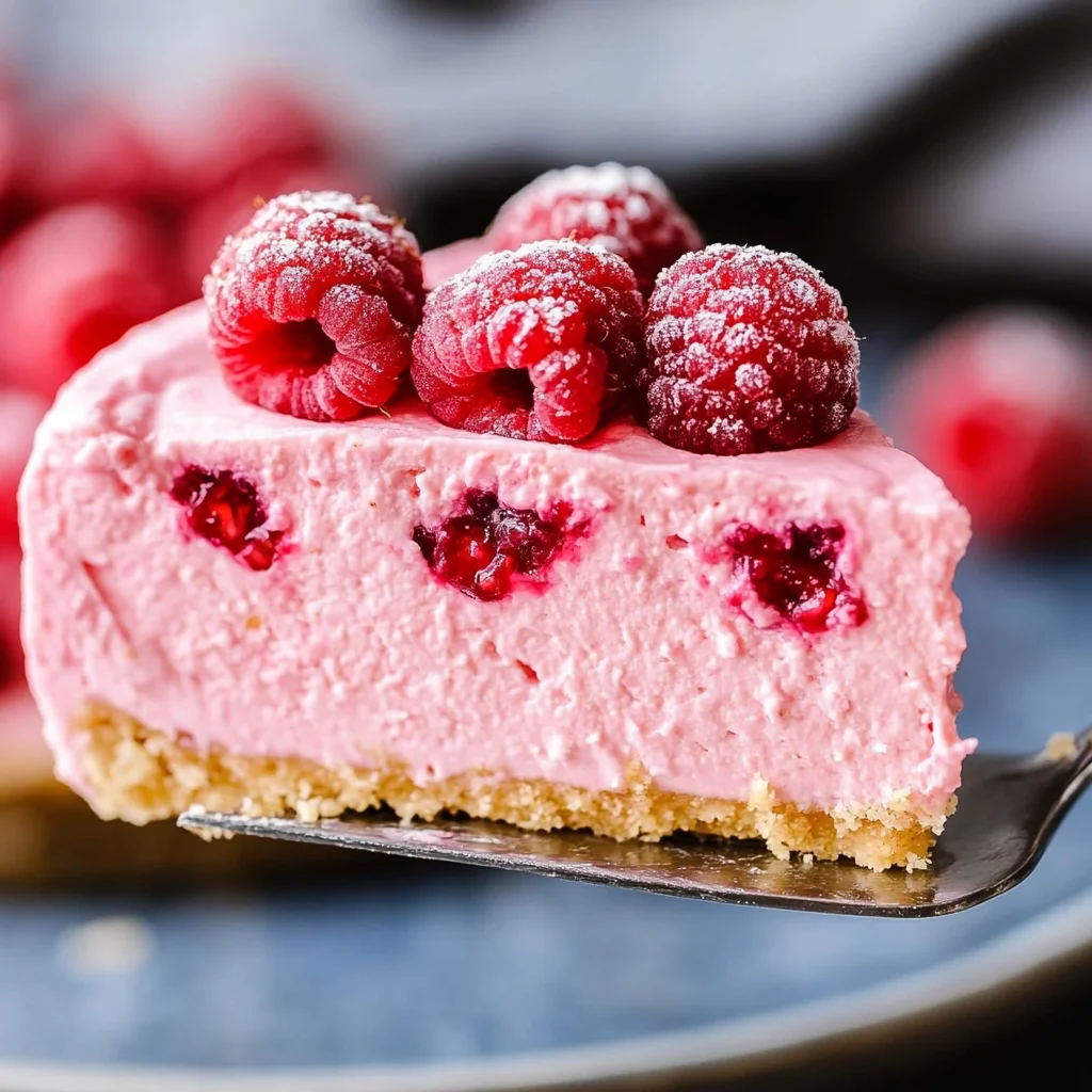 No Bake Raspberry Cheesecake
