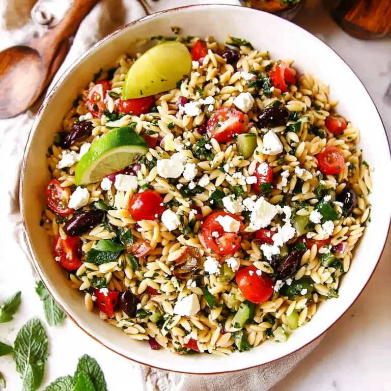 Orzo Pasta Salad Recipe with Feta