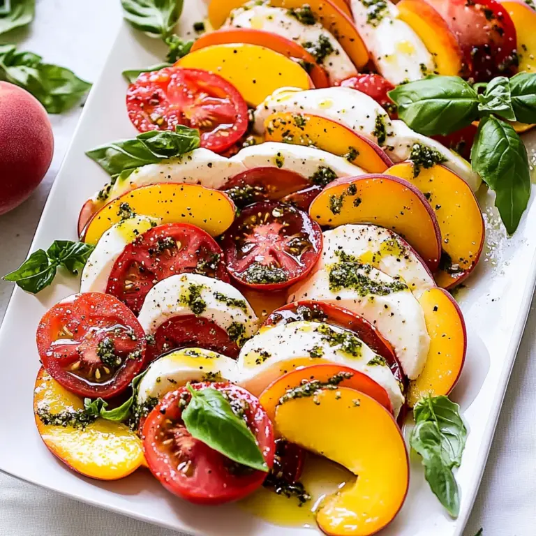 Peach Tomato Caprese Salad