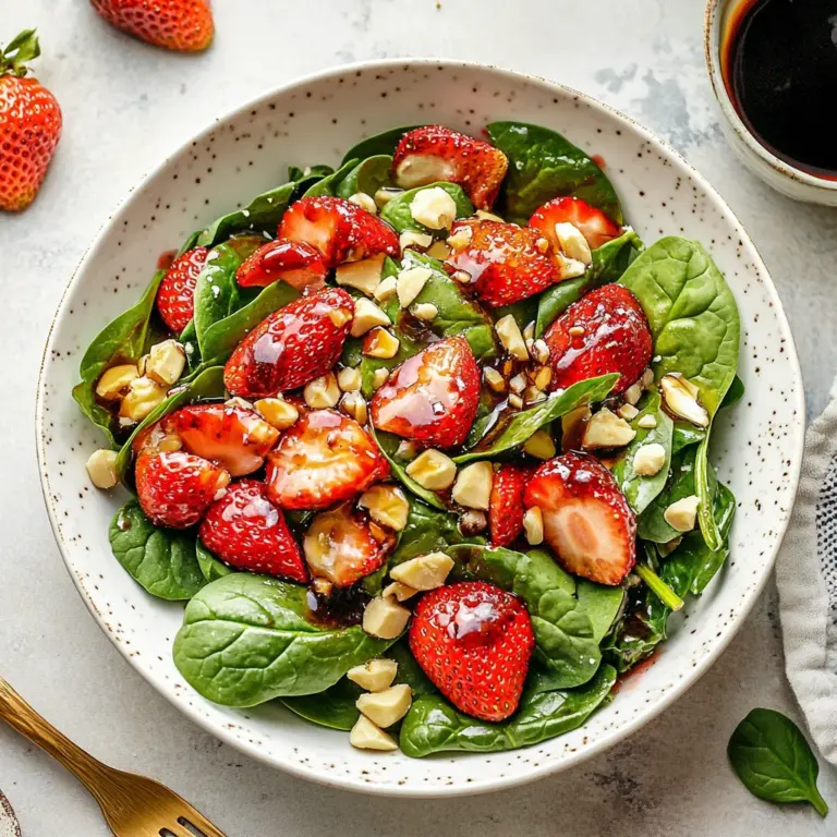 Strawberry Spinach Salad with Strawberry Balsamic