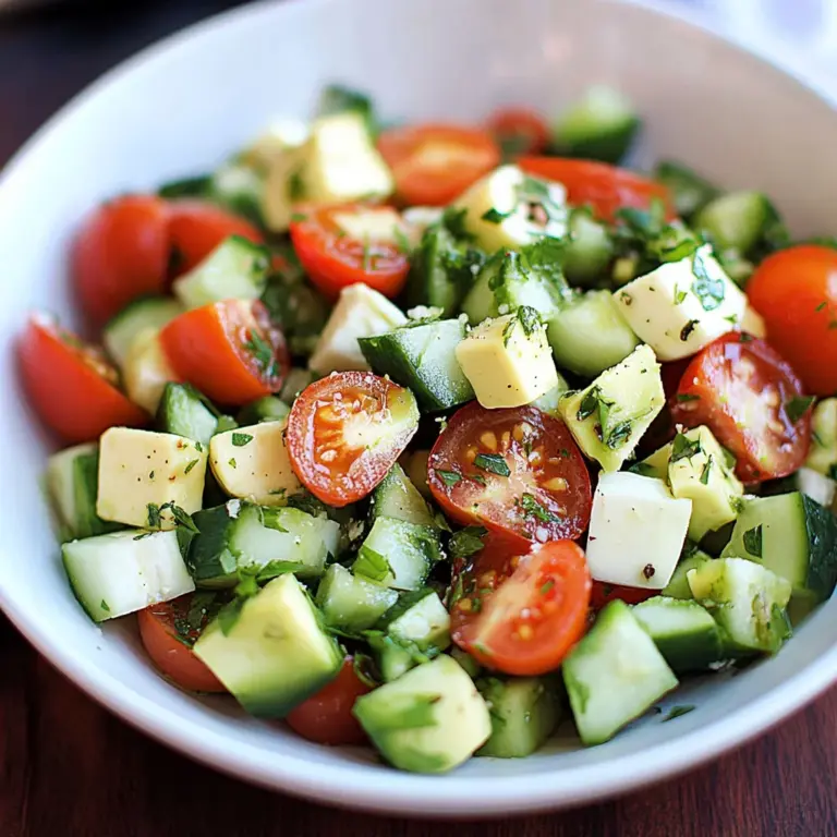 Tomato, Cucumber, Avocado Salad