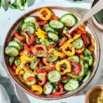 Viral TikTok Cucumber & Bell Pepper Salad