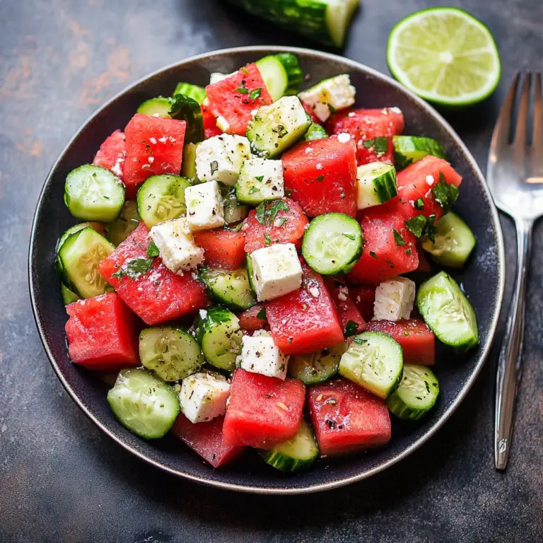 Watermelon Cucumber Salad Recipe