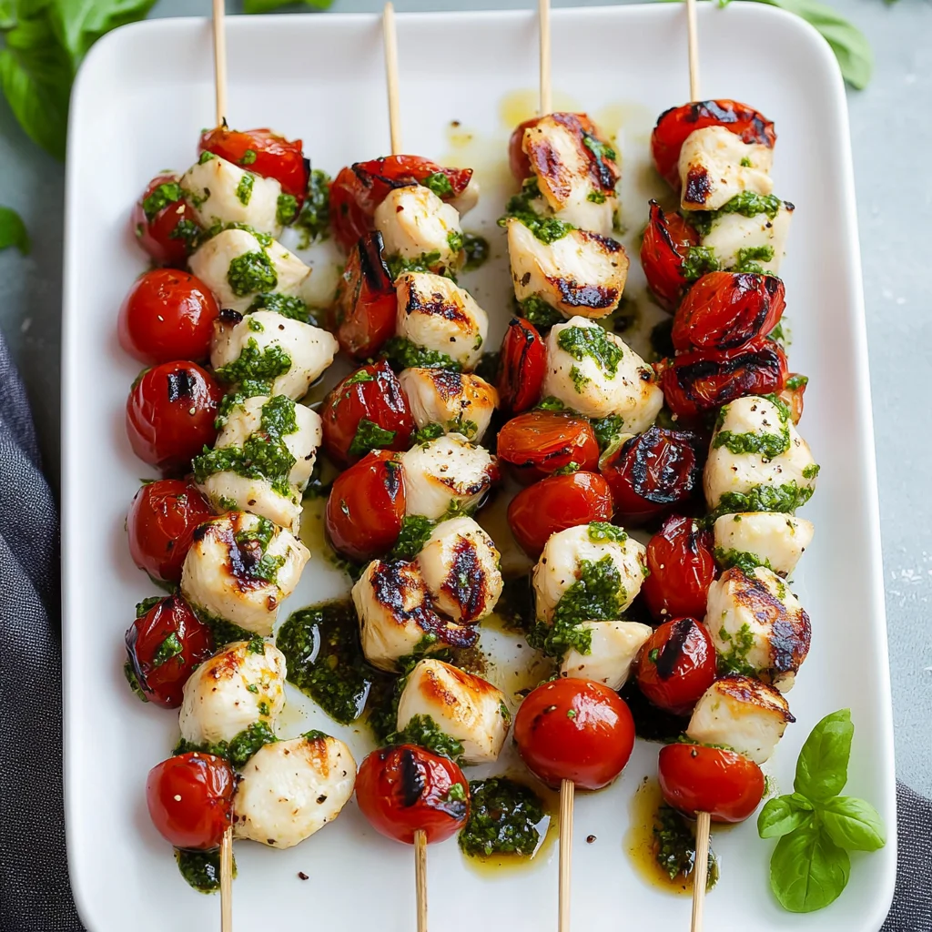 Chicken Caprese Skewers