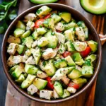 Chicken Cucumber Avocado Salad (NO COOK)