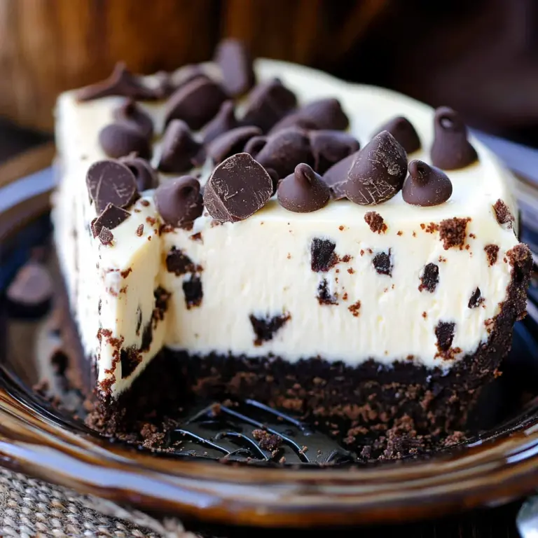 Chocolate Chip No Bake Cheesecake
