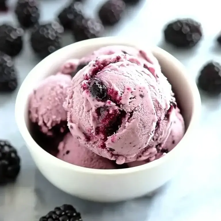 Fresh Blackberry Ice Cream (No Churn)