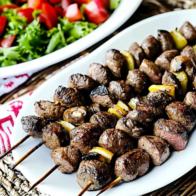 Grilled Steak Kabobs (with Mushrooms)