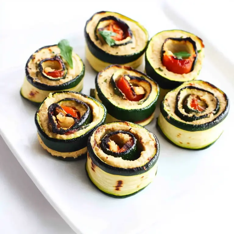 Grilled Zucchini Hummus Roll-Ups Recipe