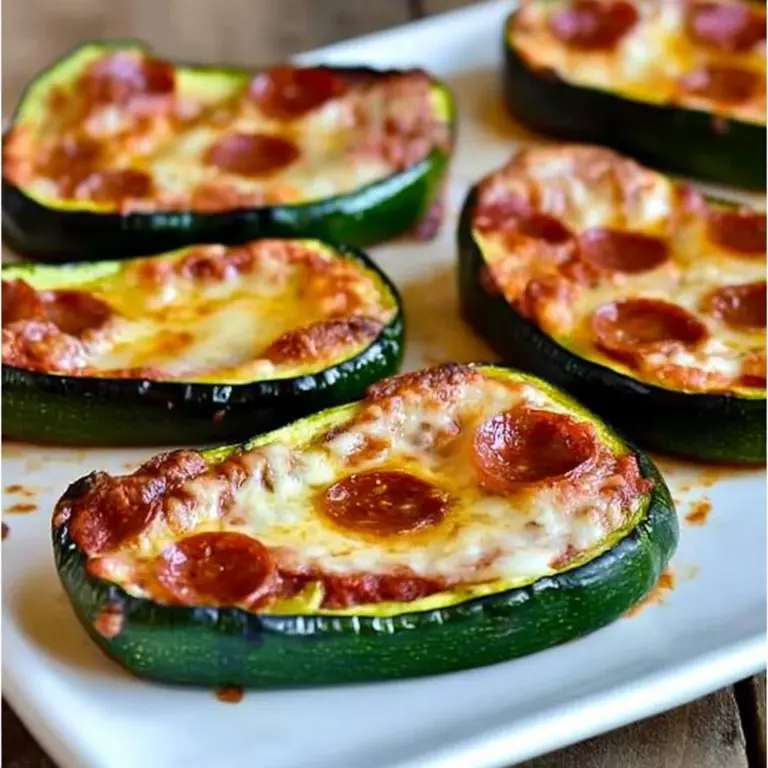Grilled Zucchini Pizza Slices