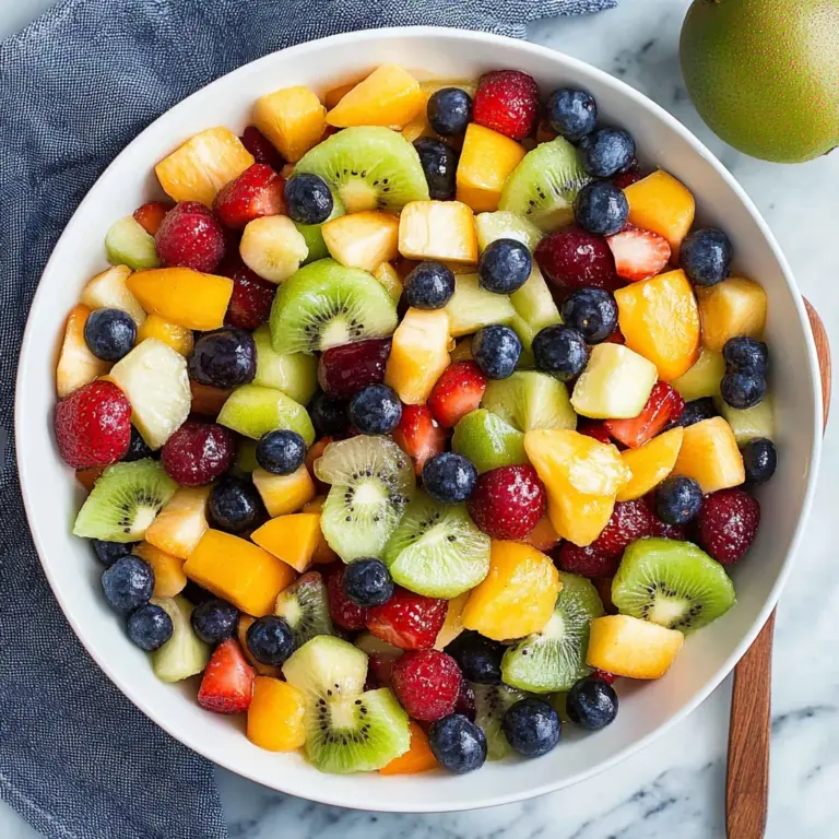 Honey Lime Rainbow Fruit Salad