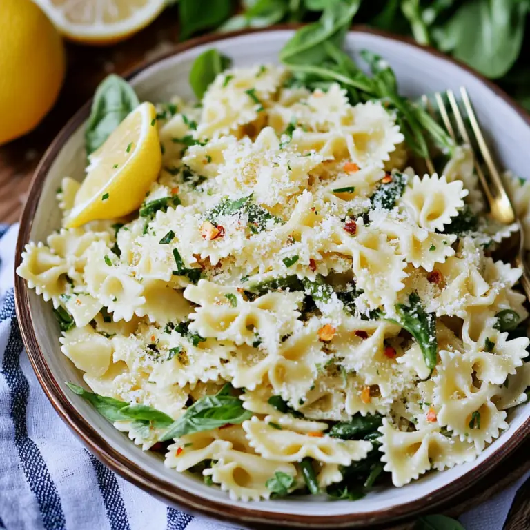 Lemon Basil Parmesan Pasta Salad