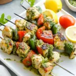 Lemon Pesto Chicken Kabobs