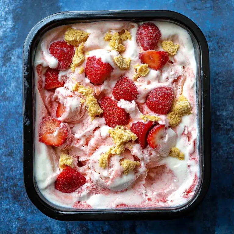 No-Churn Strawberry Cheesecake Ice Cream