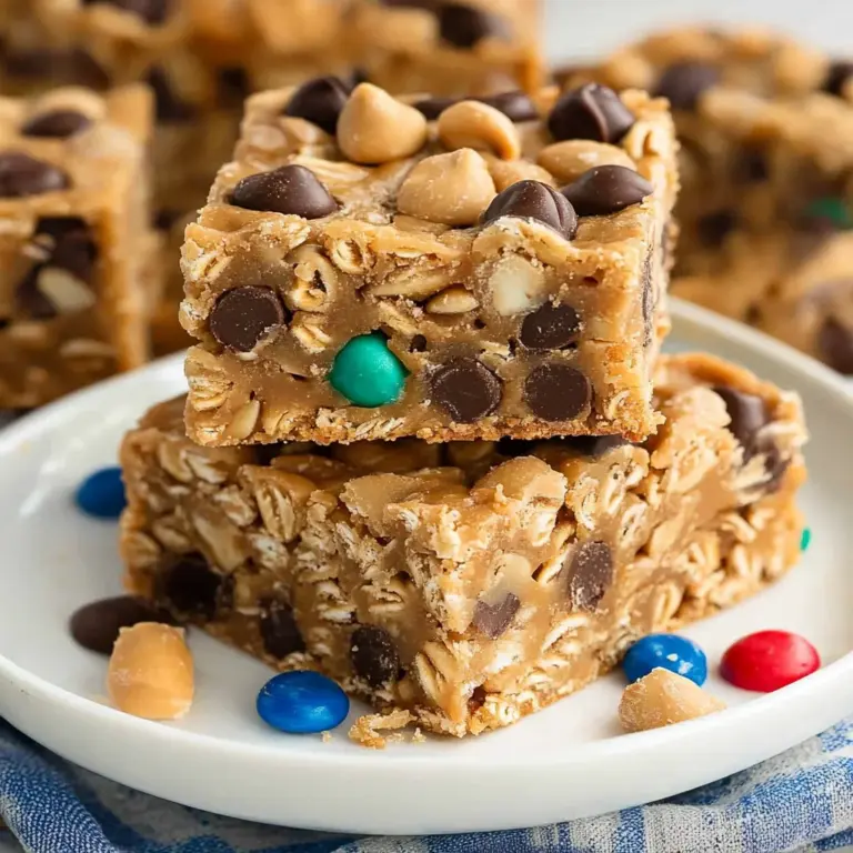 No Bake Peanut Butter Cereal Bars