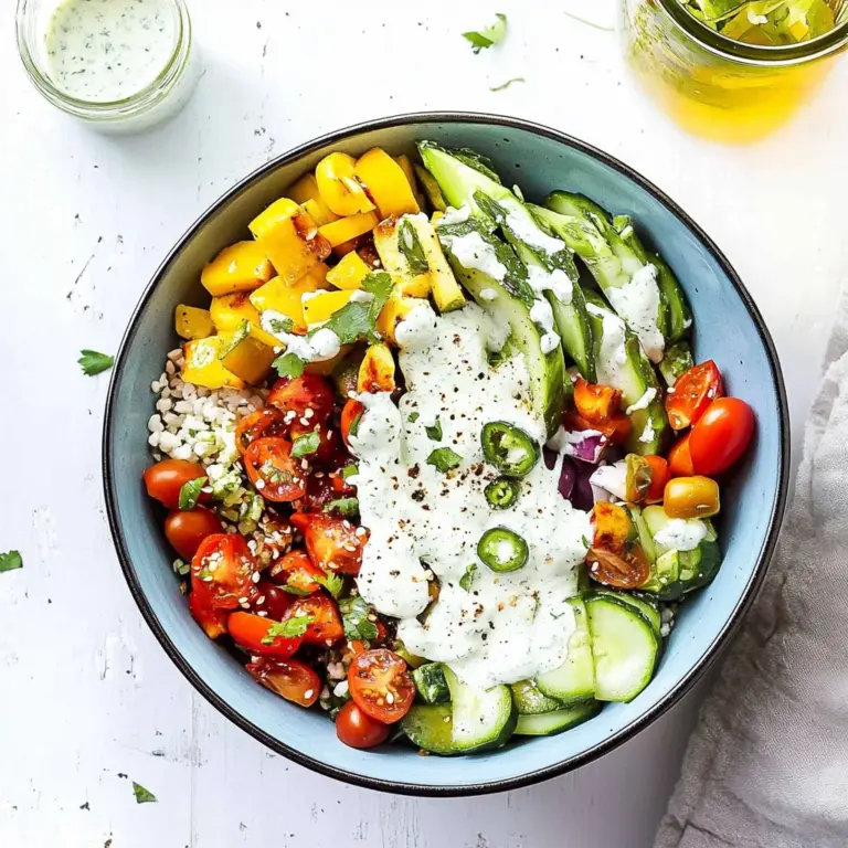 Rainbow Veggie Bowls with Jalapeño Ranch