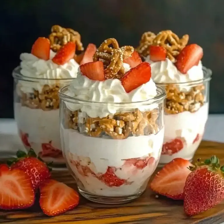 Strawberry Pretzel Salad Parfaits Recipe