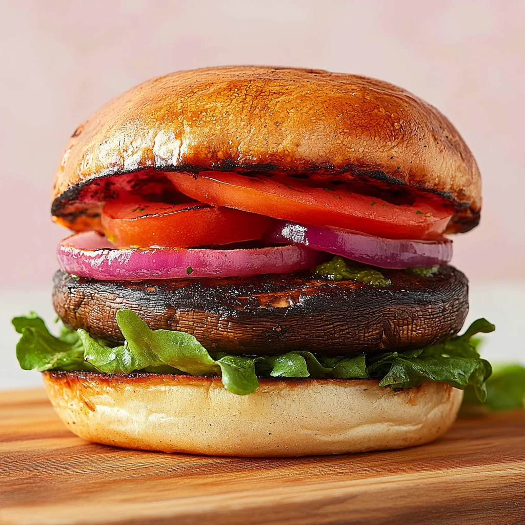 The Best Grilled Portobello Mushroom Burger