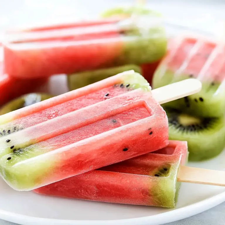 Watermelon Kiwi Popsicles