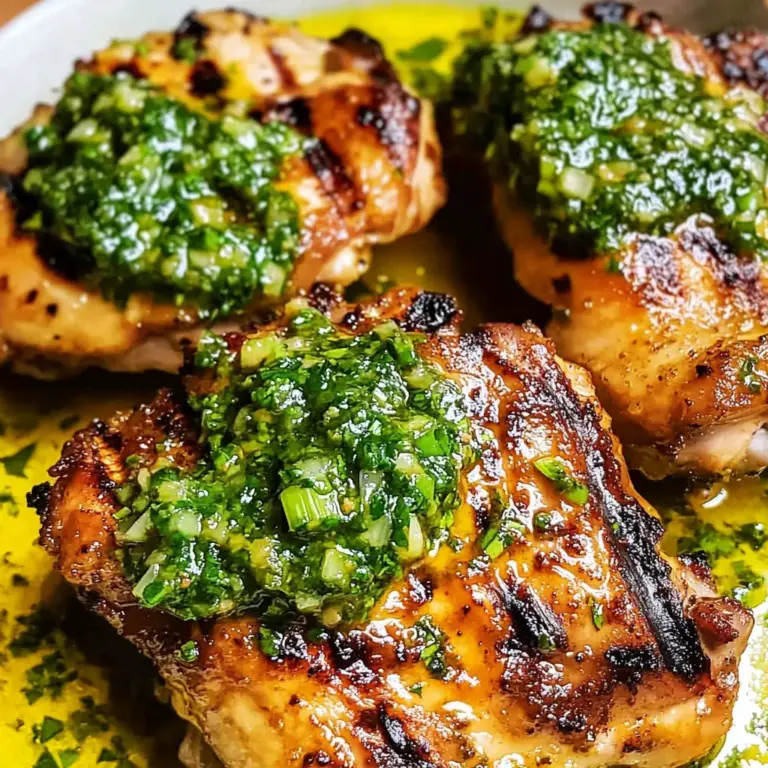 Grilled Chicken Thighs with Chimichurri
