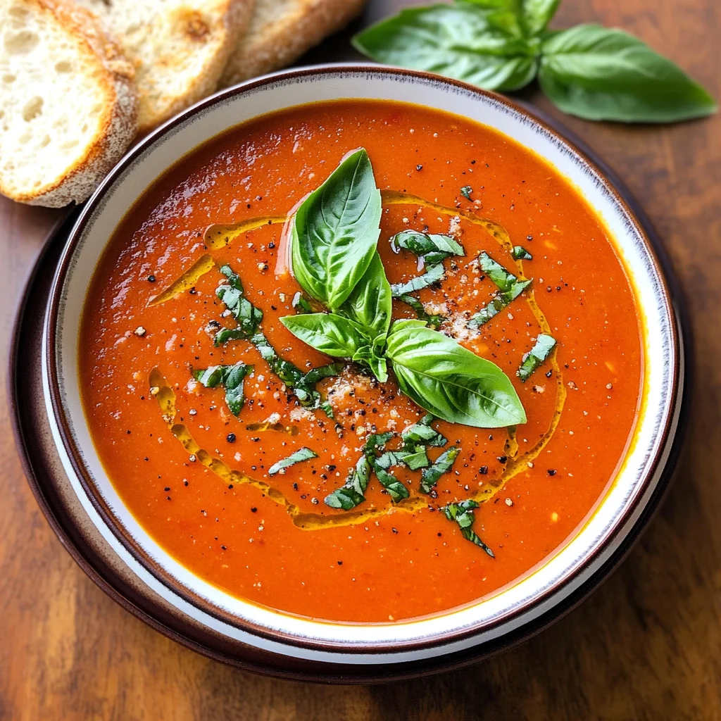 Homemade Roasted Tomato Basil Soup