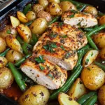 One-Pan Garlic Herb Chicken with Potatoes & Green Beans