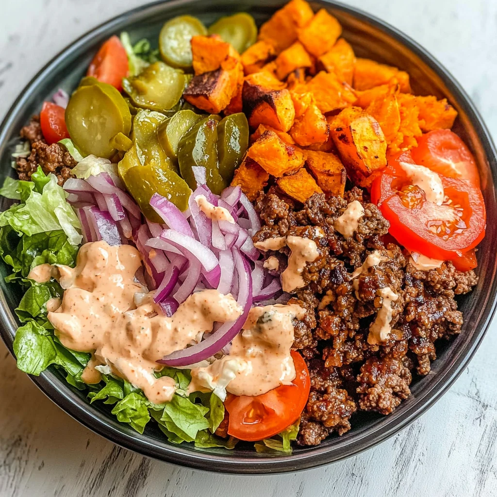 Sweet Potato Burger Bowl