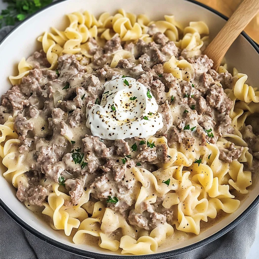30-Minute Ground Beef Stroganoff