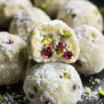 Cranberry Pistachio White Chocolate Truffles