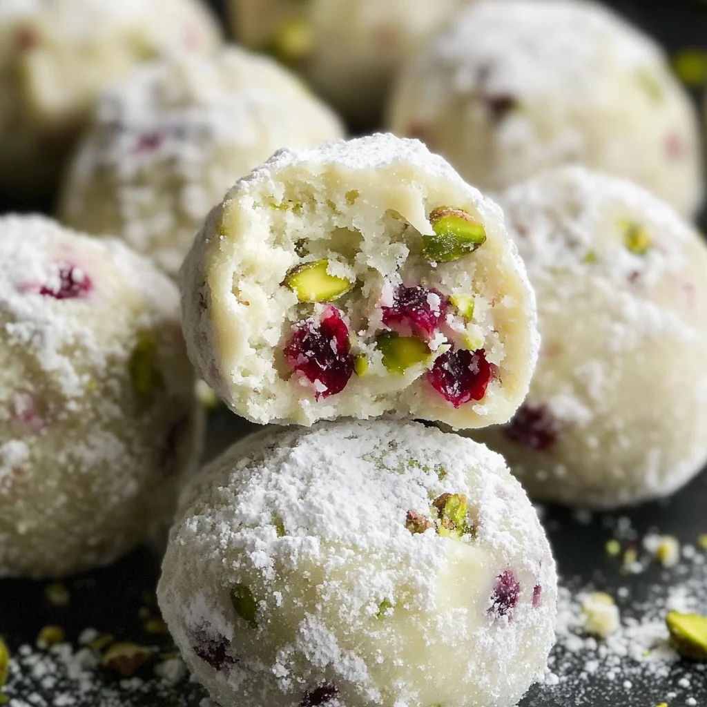 Cranberry Pistachio White Chocolate Truffles