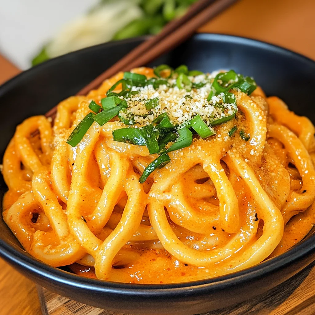 Creamy Gochujang Udon Noodles