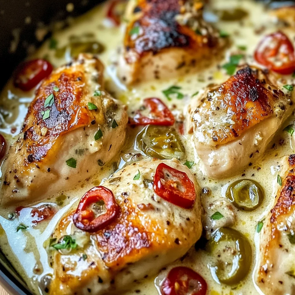 Creamy Pepperoncini Chicken Skillet Recipe - Quick & Easy